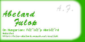 abelard fulop business card